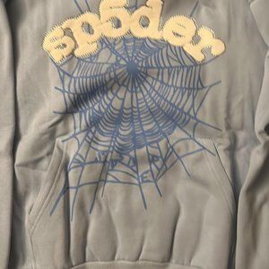 Sp5der Sky Blue Webbed Hodie